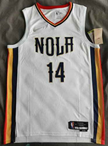 NBA 14 Ingram Pelicans 21-22 city Maillot blanc